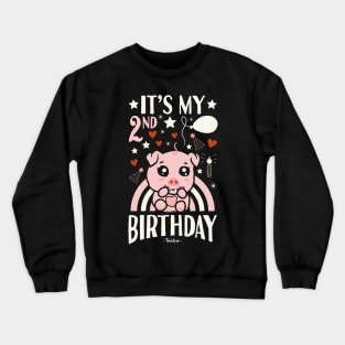 It's My 2nd Birthday Pig Crewneck Sweatshirt